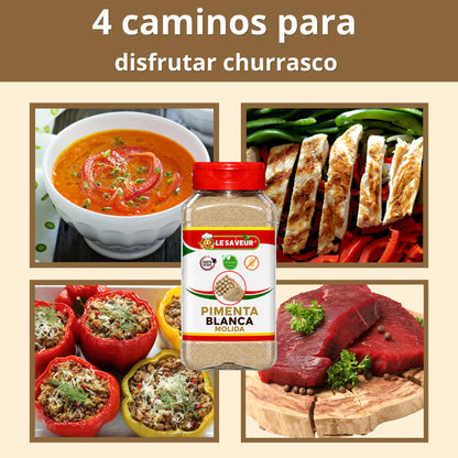 Pimienta Blanca Molida Premium | Especia Natural para Cocina Mediterránea | White Pepper Powder